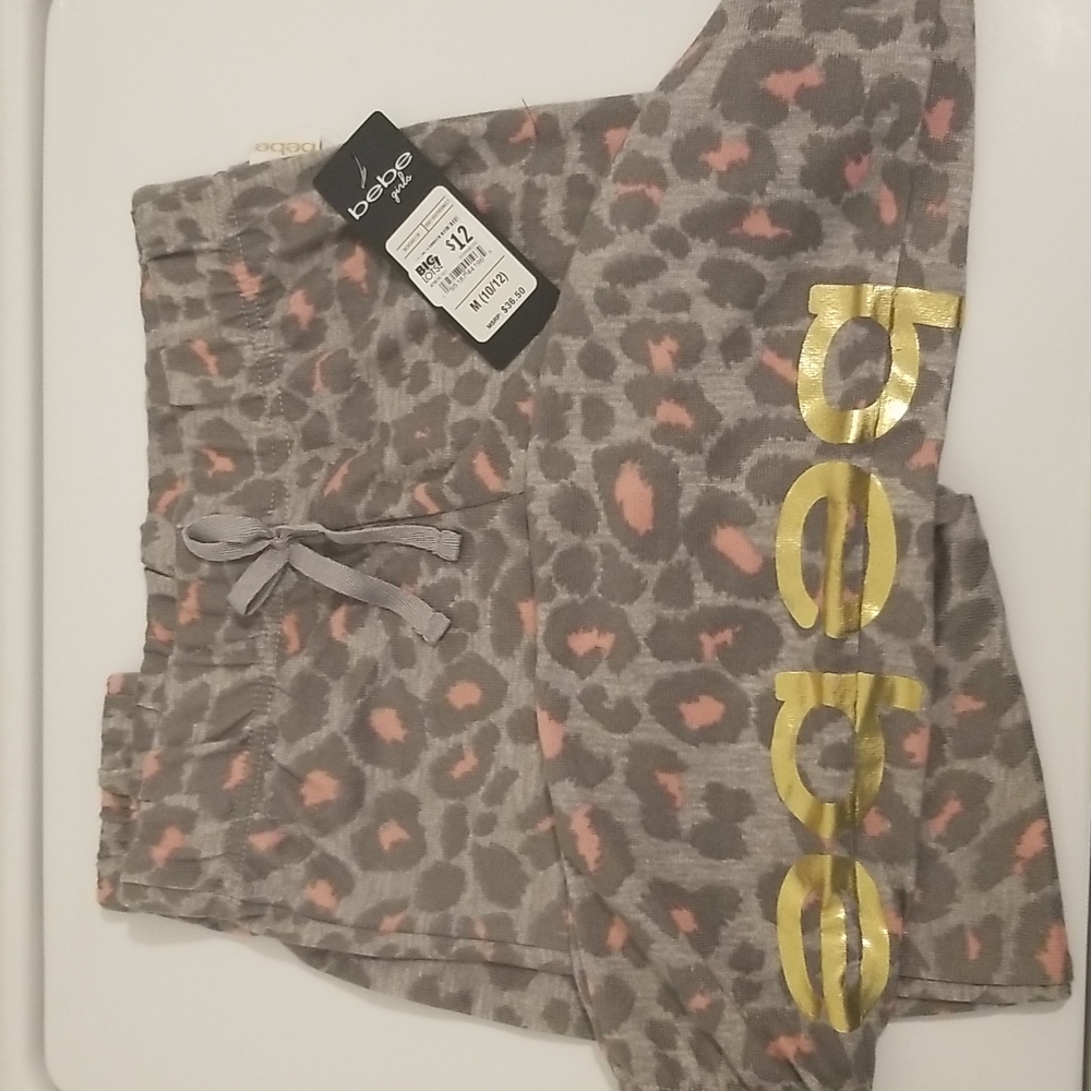 Babe Girls Pink Animal Print Leggings